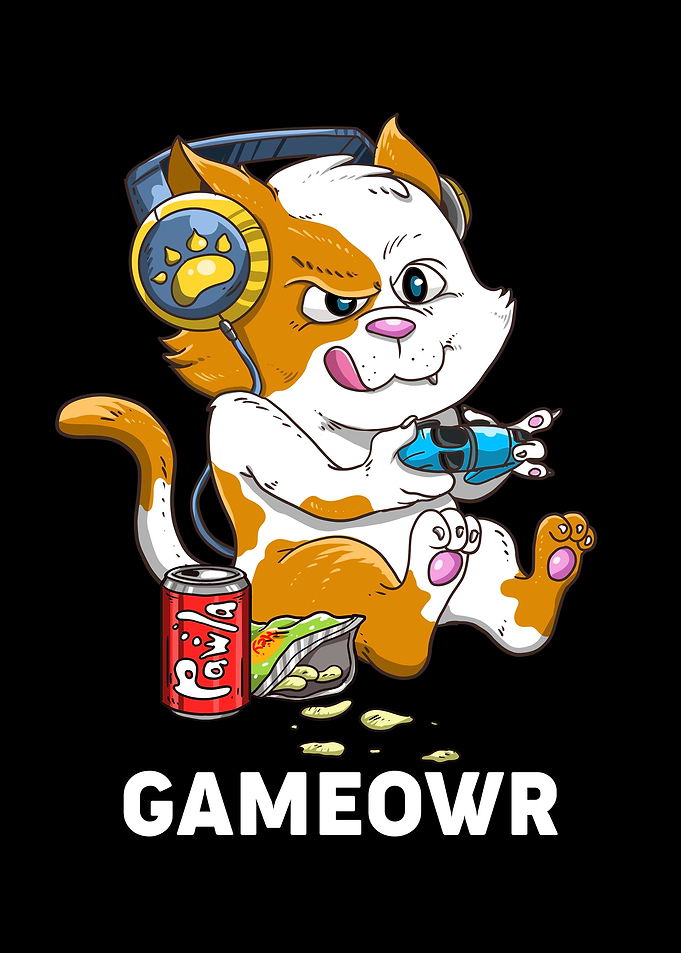 Funny Video Gamer Cat