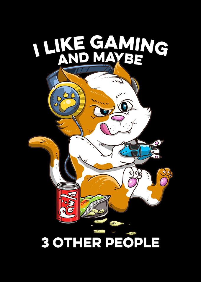 Funny Cat Gaming Cat