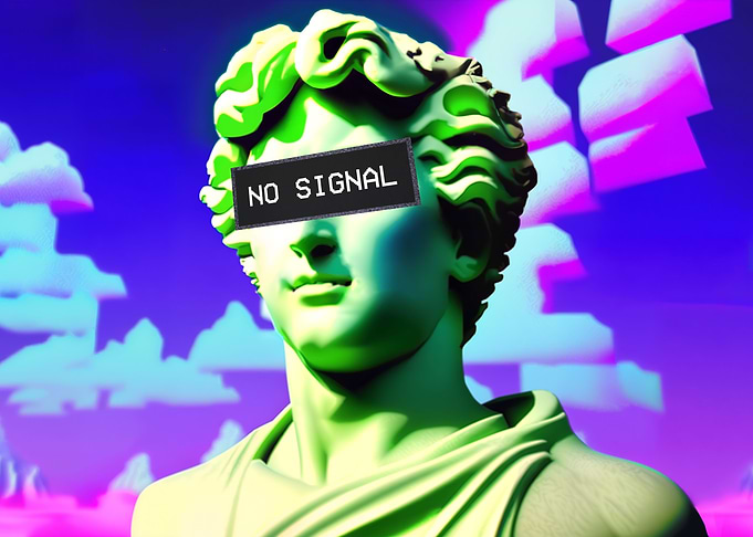 Vaporwave statue greek gre