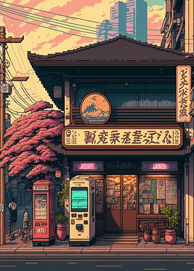 Japan Pixel art