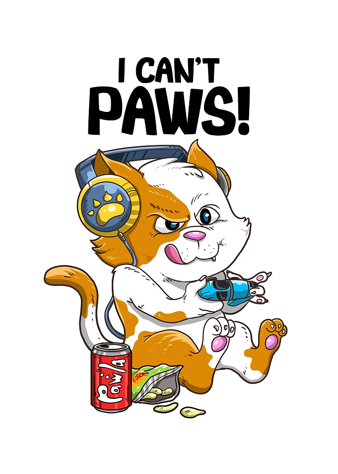 Funny Cat Gaming Kids Boys