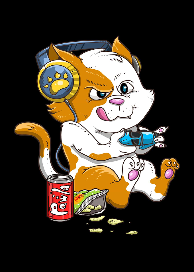 Funny Cat Gaming Cat Lover