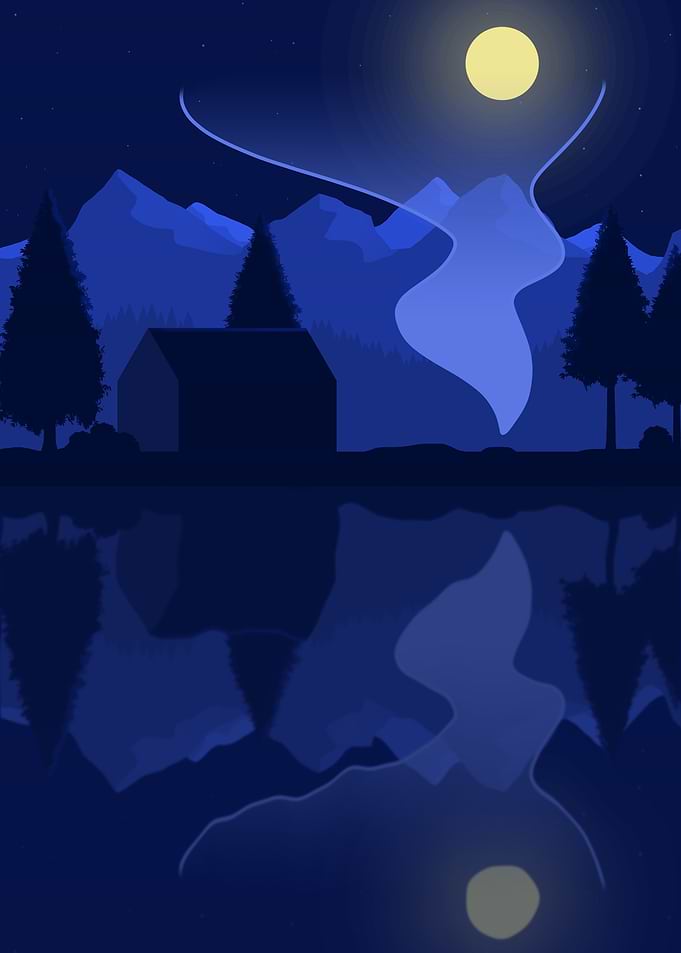 Blue Night Sky Illustation