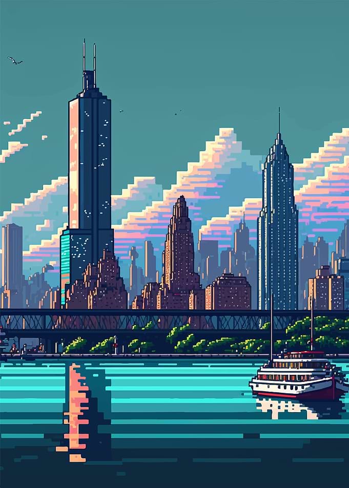 Chicago Pixel art