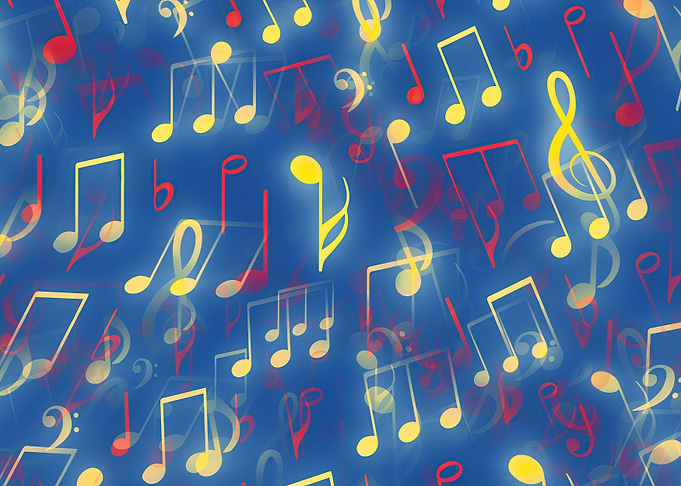 Music notes combo poster b