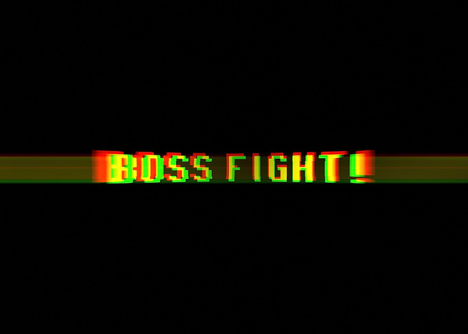 Glitch fx text boss fight