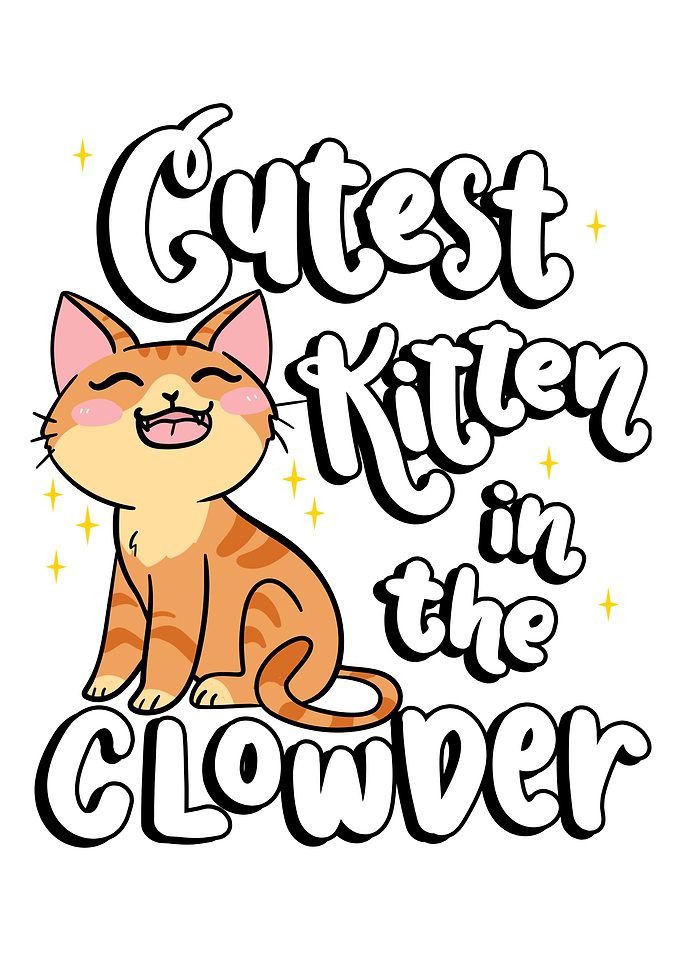 Cutest Kitten clowder Cat