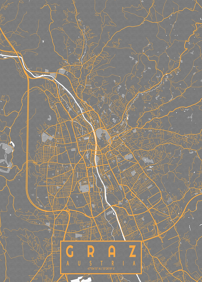 Graz City Map Bauhaus
