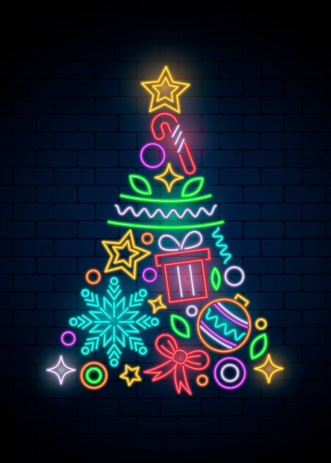 Neon Christmas Tree