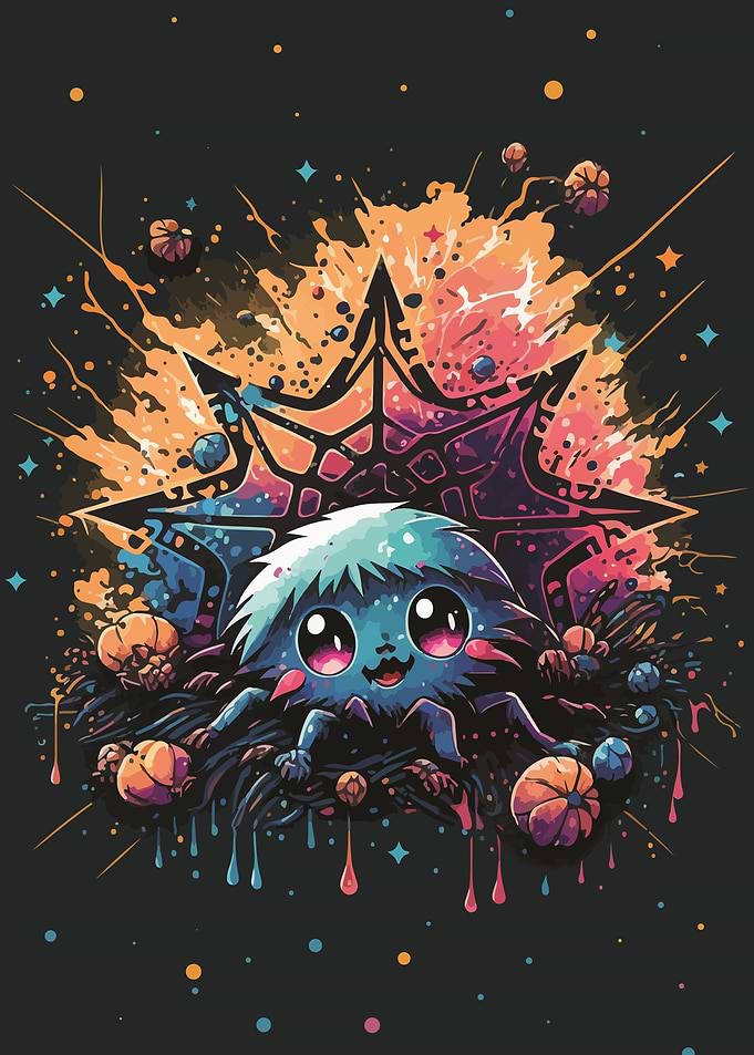 Colorful Spider splash art