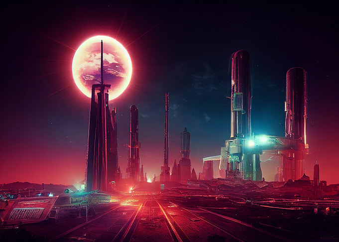 Cyberpunk neon night