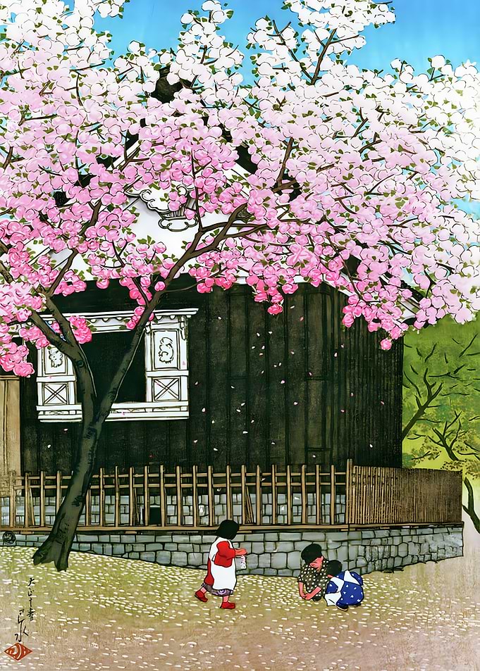 Ukiyo e Tago Spring