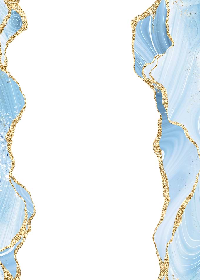 Blue Gold Glitter Agate 08
