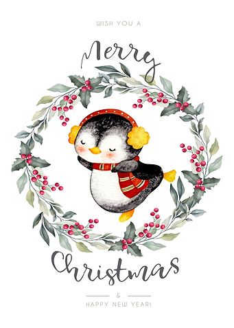 Cute penguin Xmas