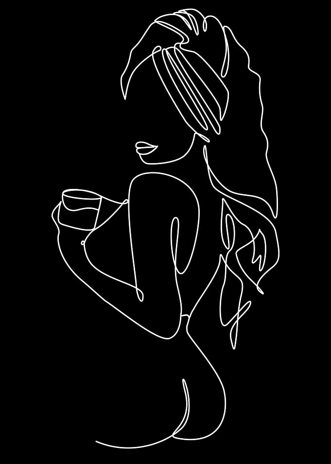 One Line Art Woman