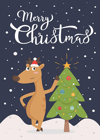 Cute reindeer Xmas