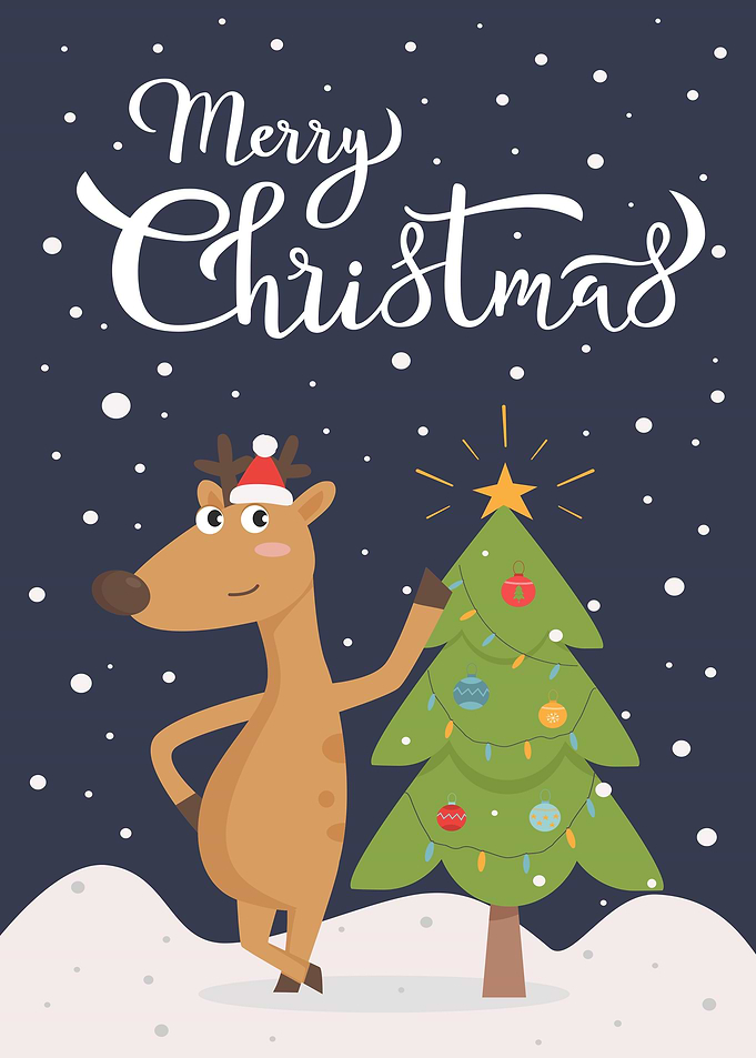 Cute reindeer Xmas