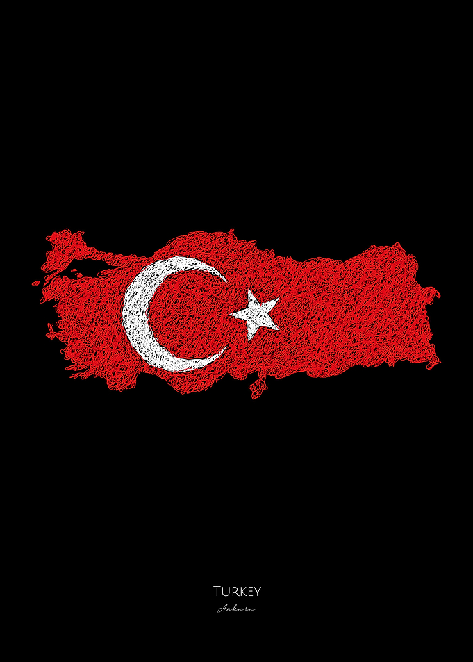 Turkey Flag Map World Cup