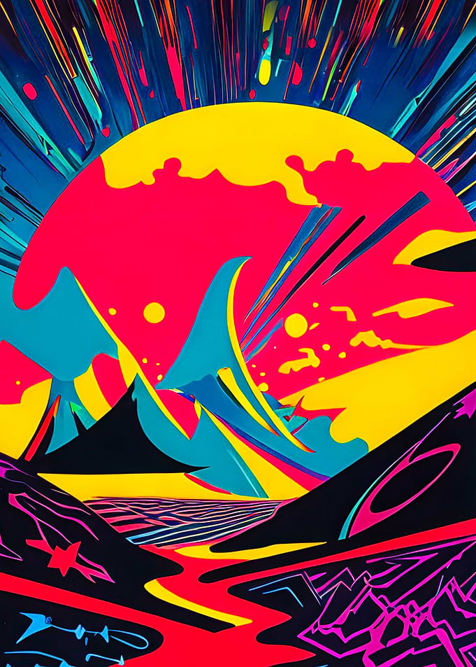 retro sunset