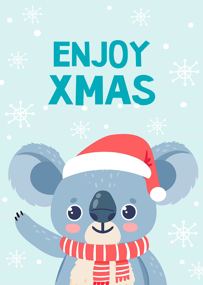 Cute Koala christmas