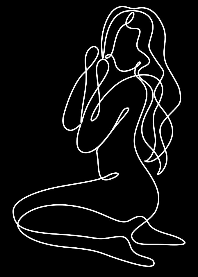 One Line Art Woman