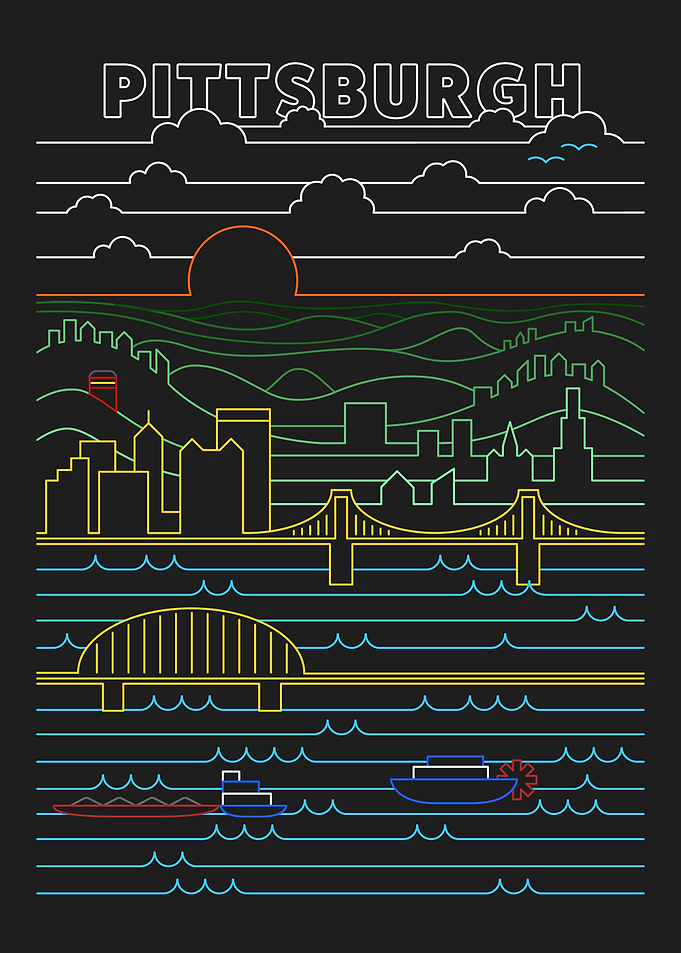 Arcade Pittsburgh Line Art
