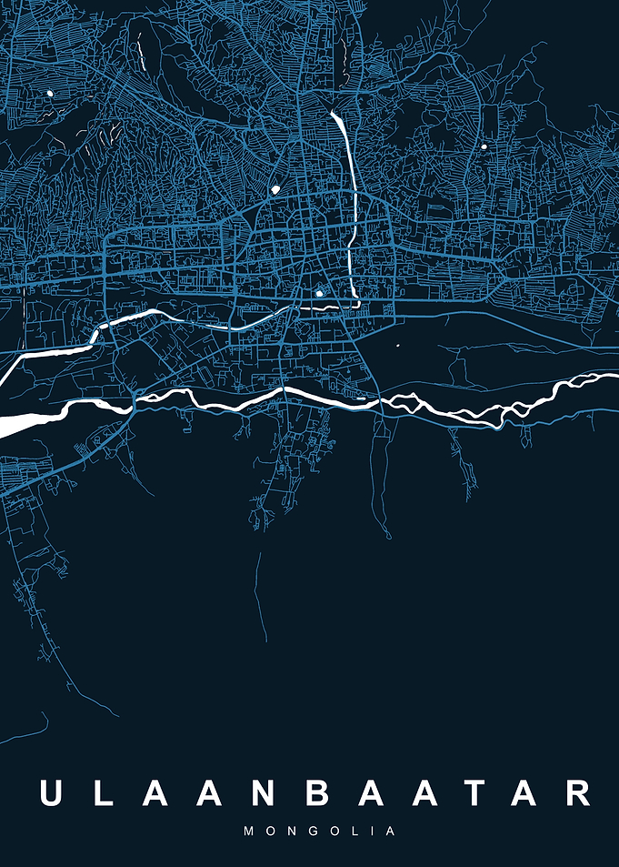 ULAANBAATAR Map MONGOLIA