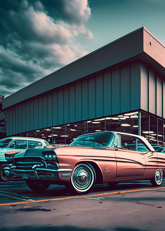 Vintage Car Poster