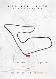 Red Bull Ring F1 Track Map