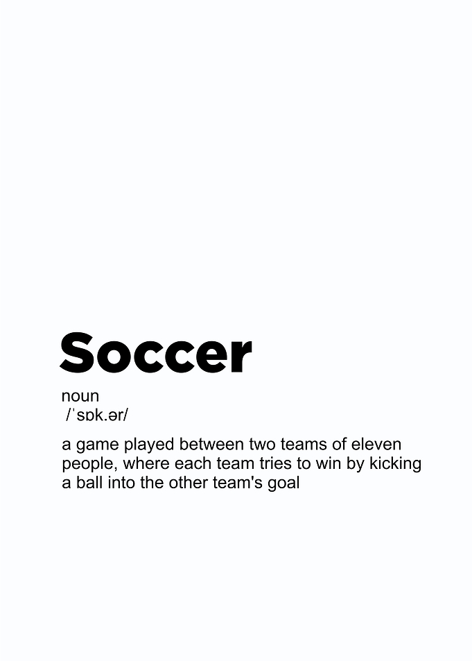 soccer definition poster