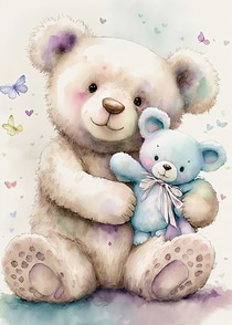 Teddy Bears cuddling