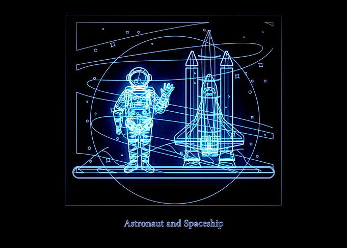 Astronaut and Spaceship