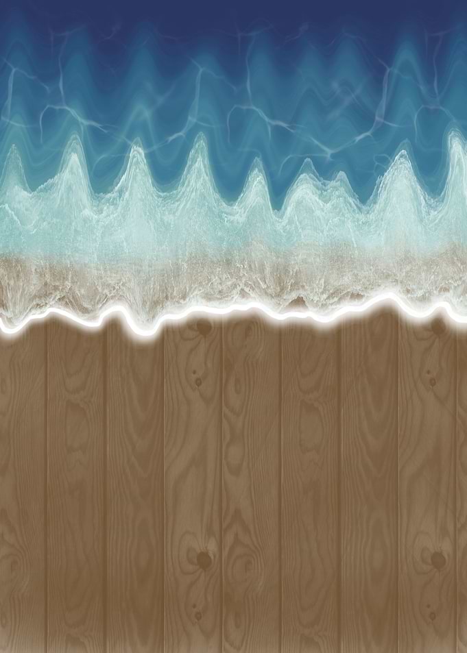 Ocean Wood 3 Top Abstract