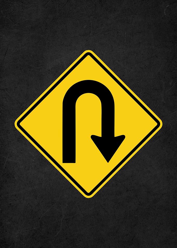 turn back raod sign