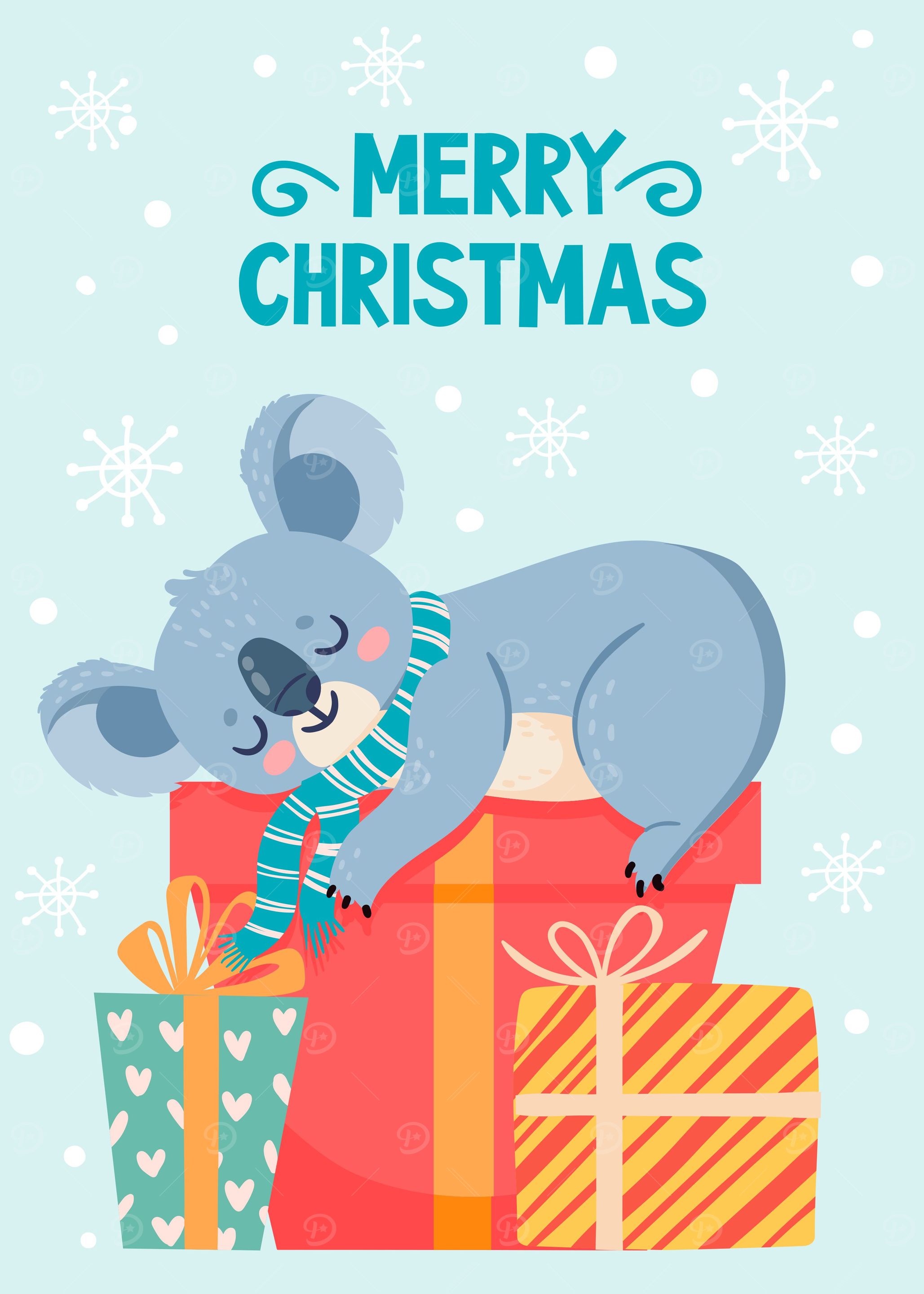 Cute Koala christmas