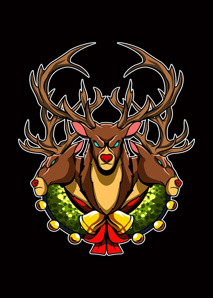 Trio angry elk Christmas