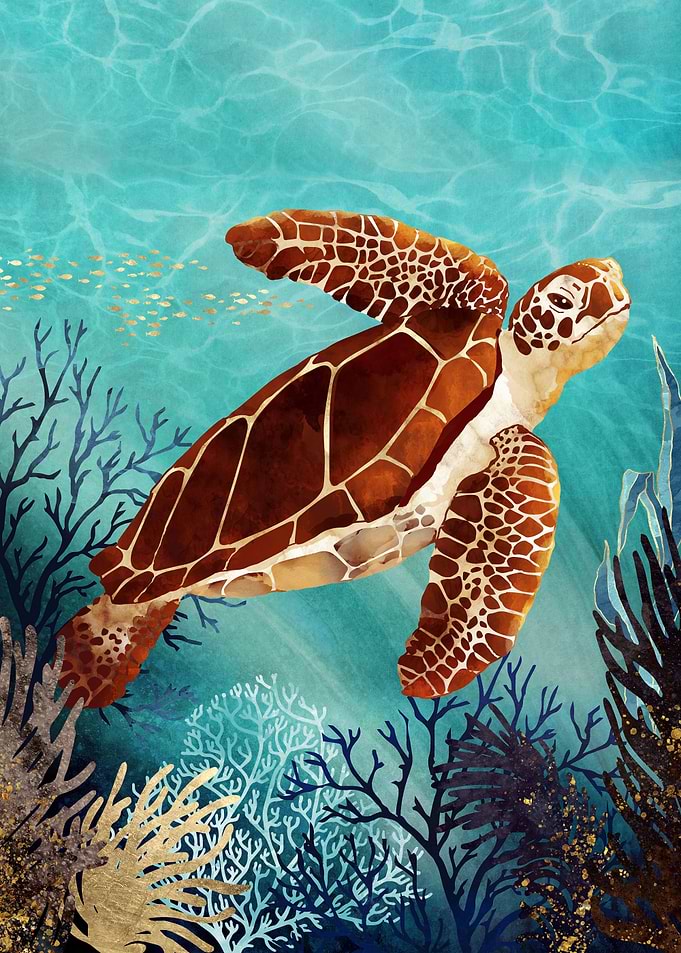 Metallic Sea Turtle