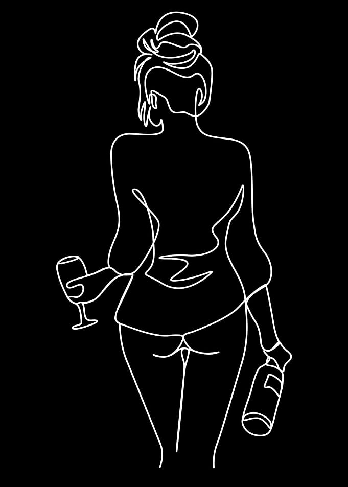 One Line Art Woman