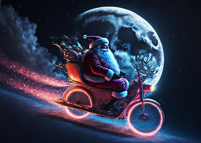 Santa Claus Riding