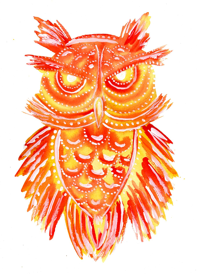Red Tribal Owl
