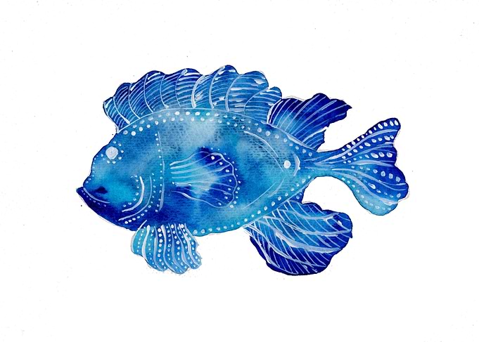 Blue Tribal Fish