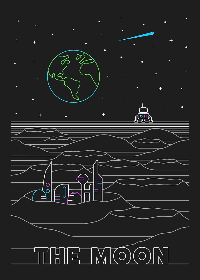 Arcade The Moon Space Art