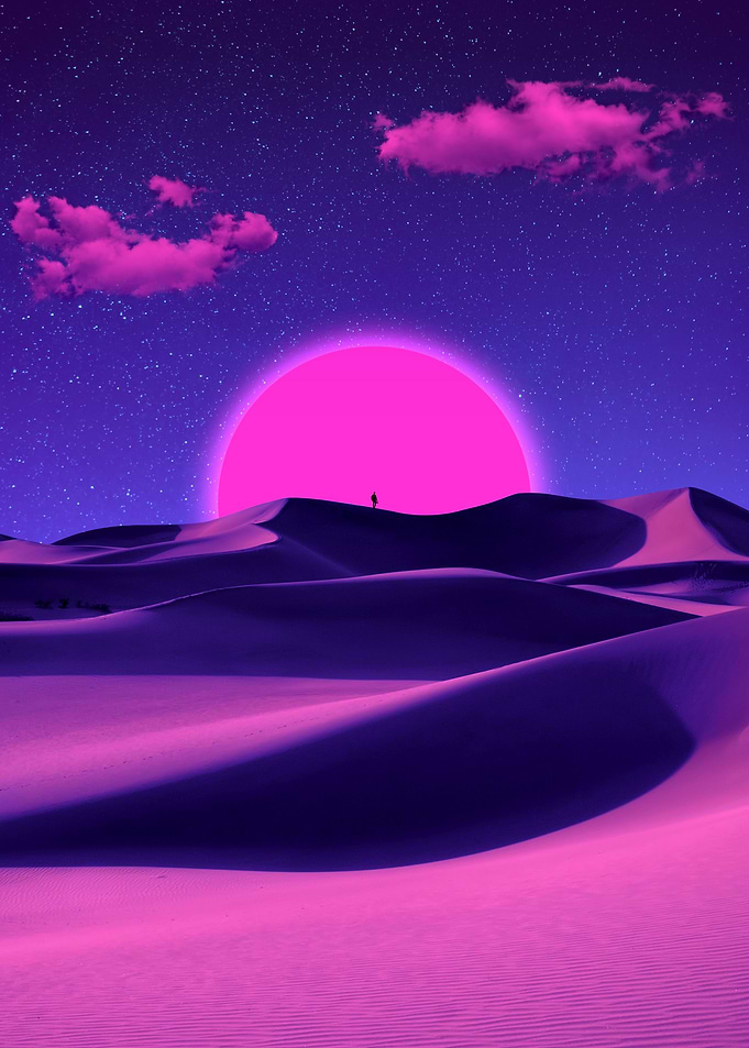 Neon sand dunes