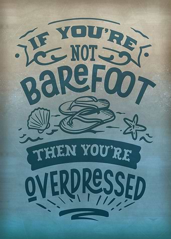 Funny Beach Barefoot