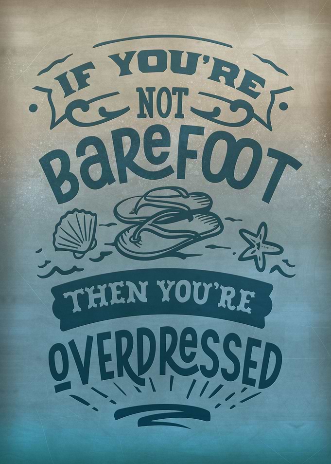 Funny Beach Barefoot