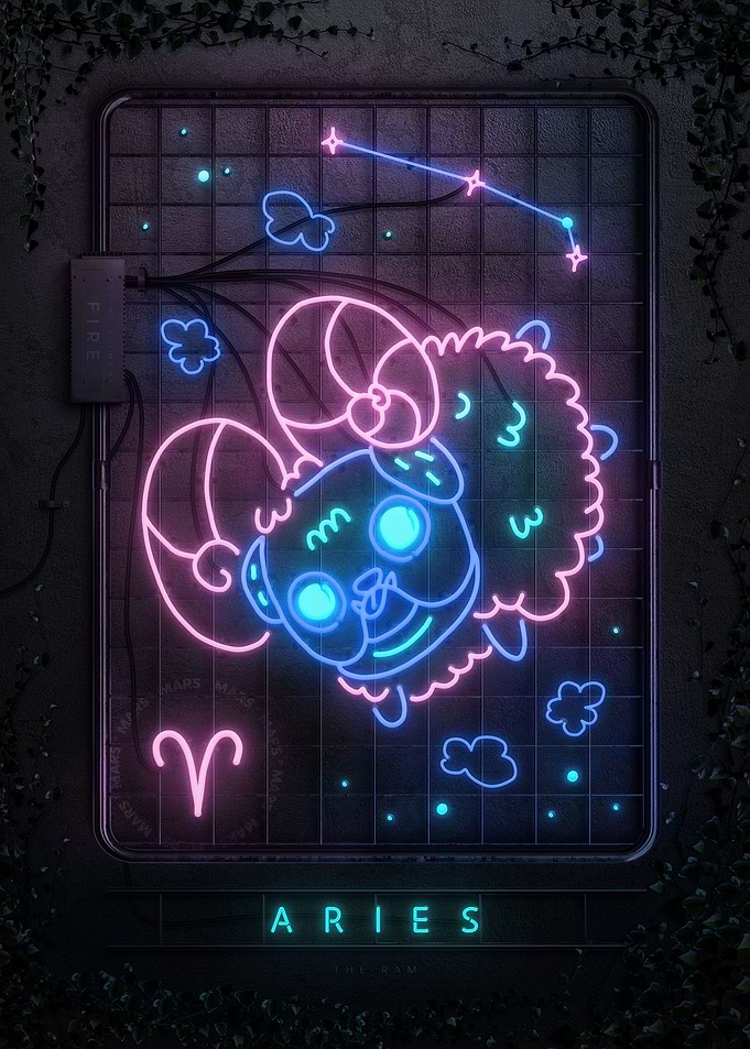 Neon Sign Aries
