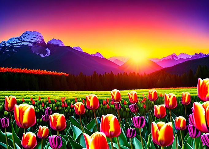 Meadow by Mountains Nature
