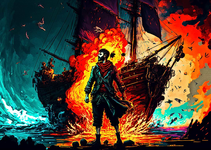 Pirate standing