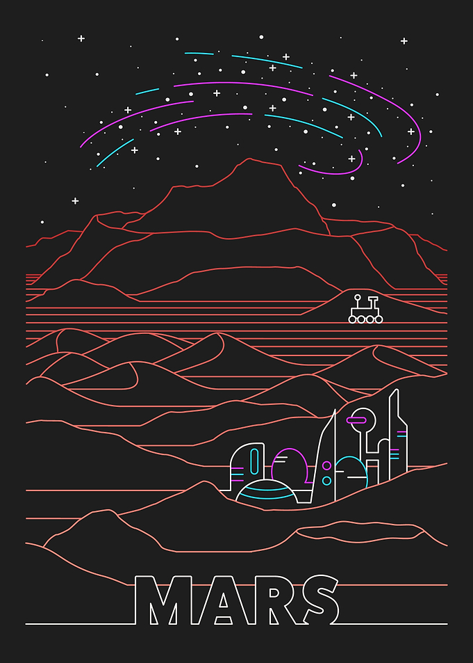 Arcade Mars Space Travel