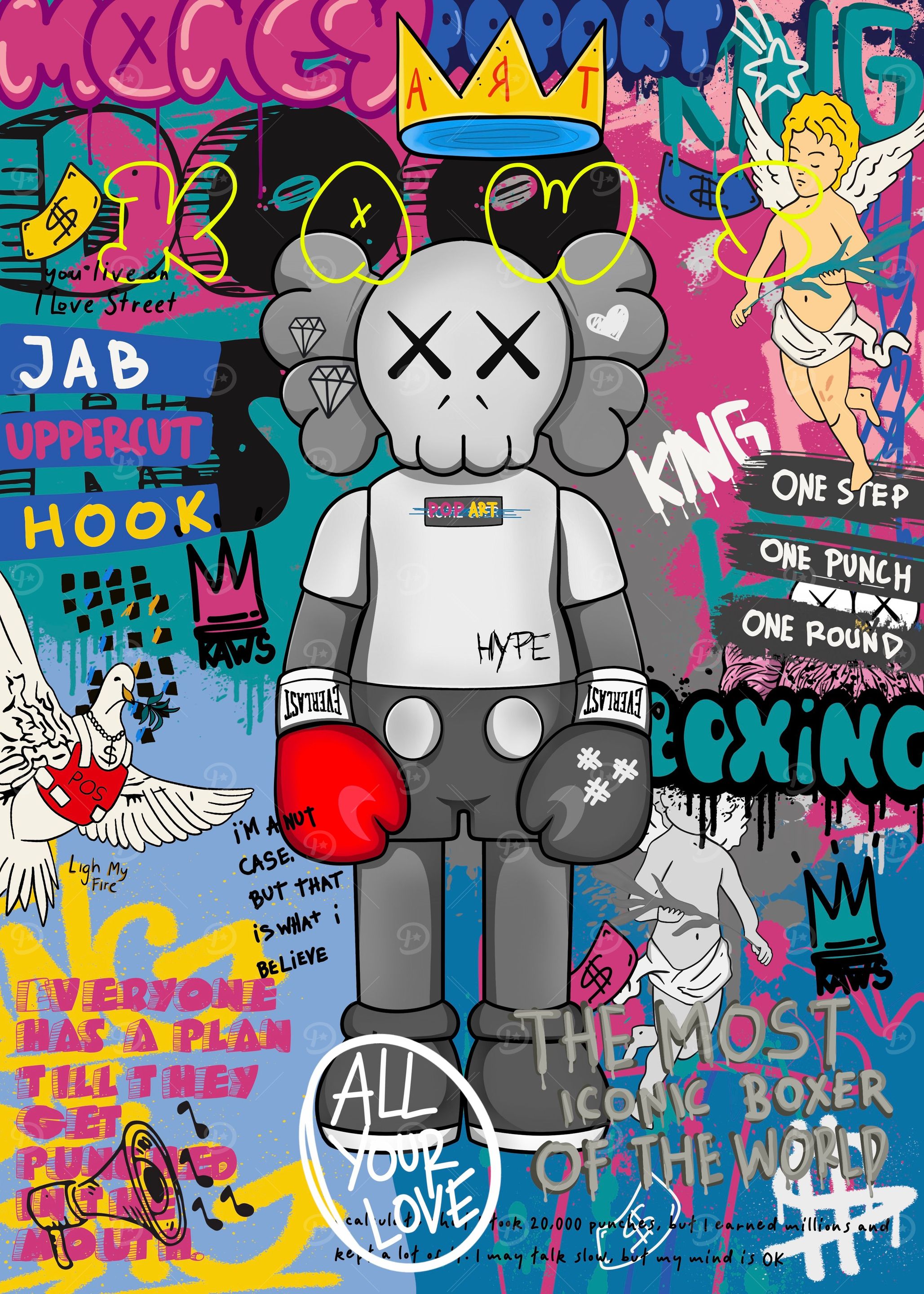 Boxing kaws